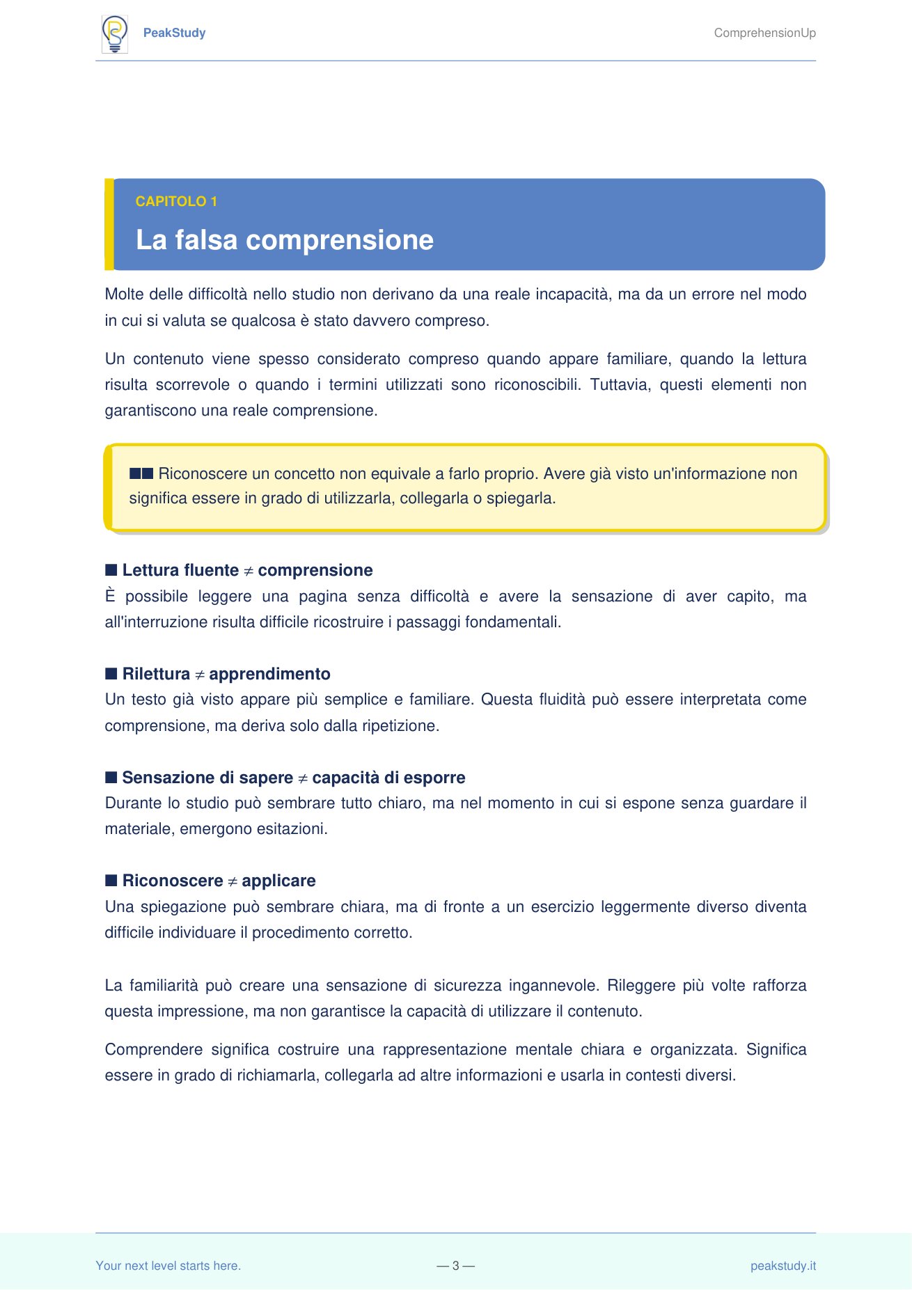 La falsa comprensione